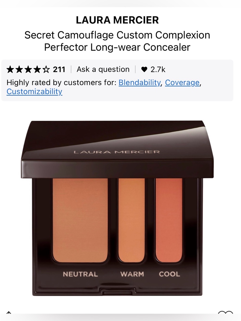 Laura Mercier Secret Camouflage Concealer- Shade 4